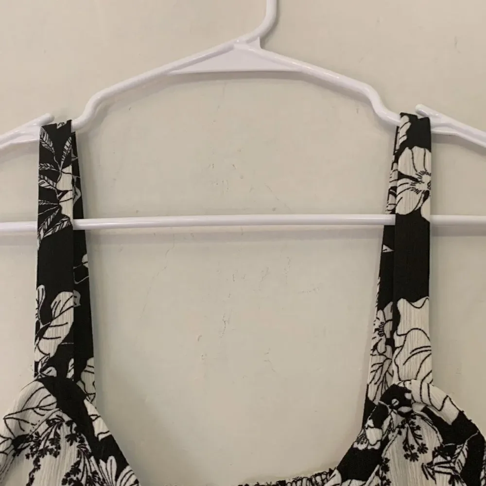 XHILARATION DRESS Black and white floral sundress Size XS NWT